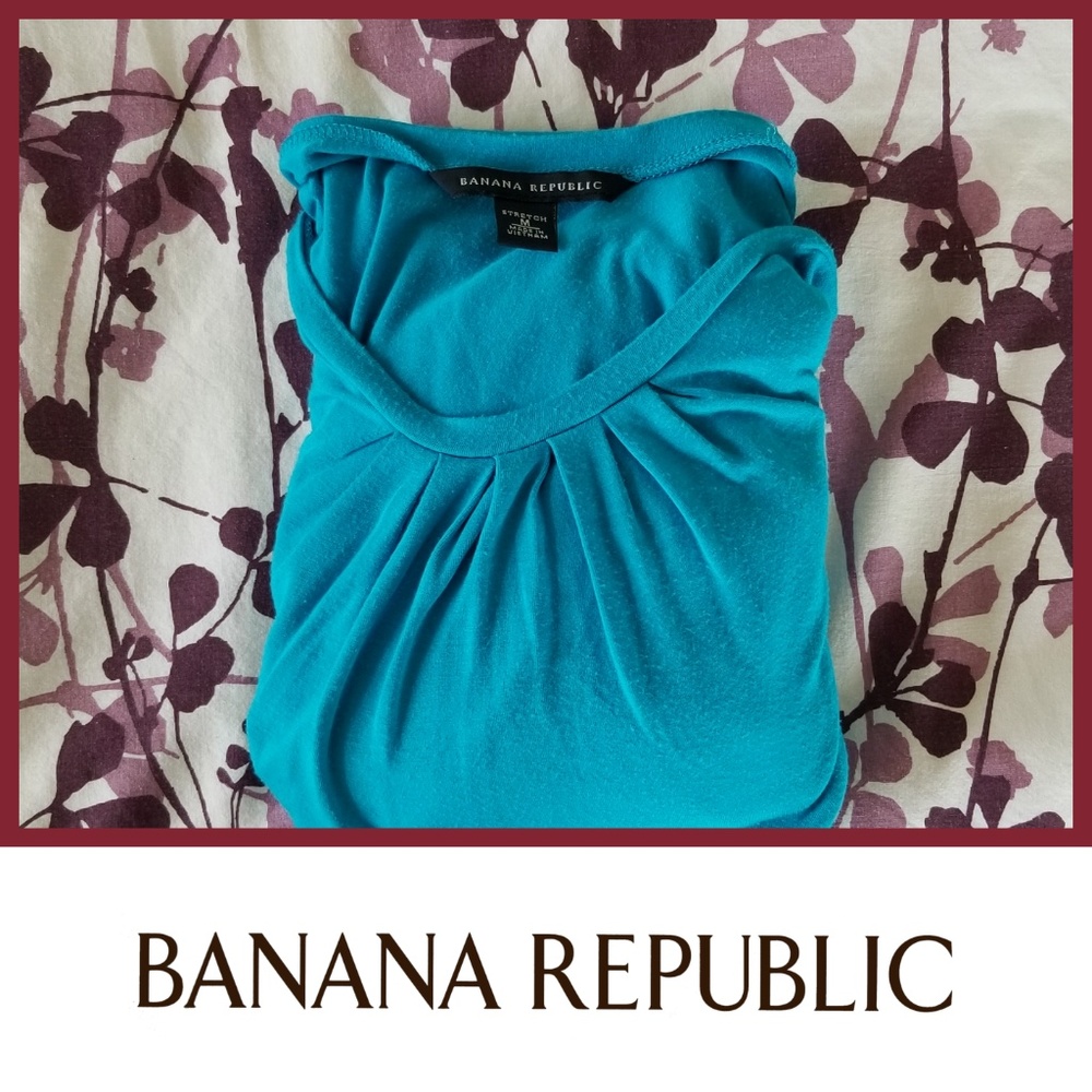 Banana Republic Cute Teal Fall Long Sleeve Shirt